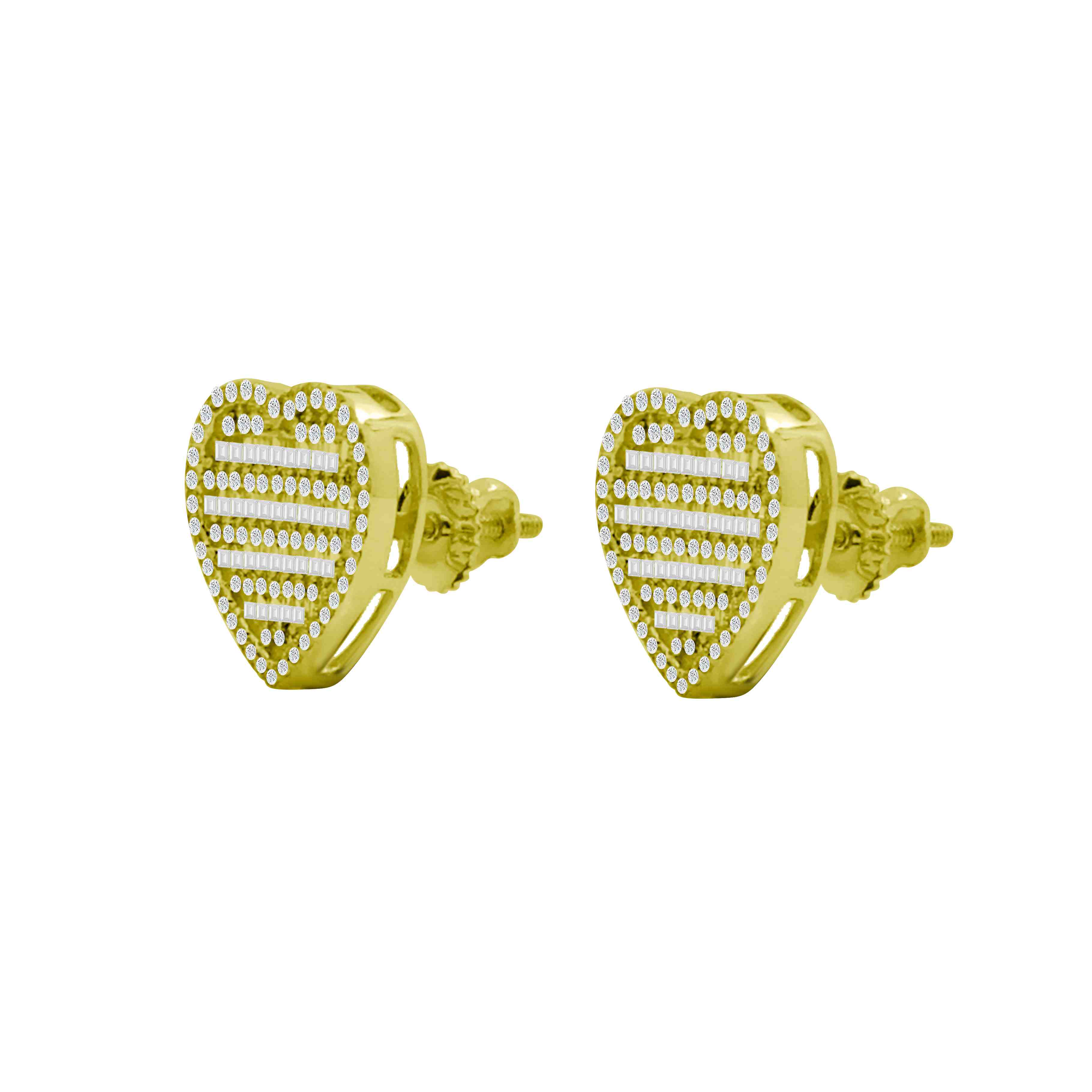 Heart-Shaped Diamond Stud Earrings ER21011A